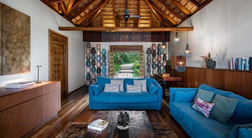 Zuri Zanzibar — Suite lounge with garden-facing windows.