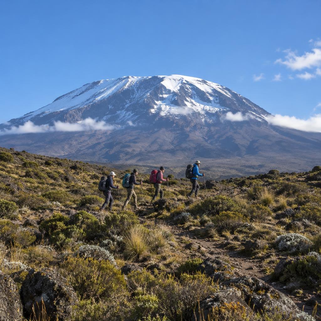 Mount Kilimanjaro rising above the East African plains
